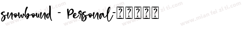 snowbound - Personal字体转换